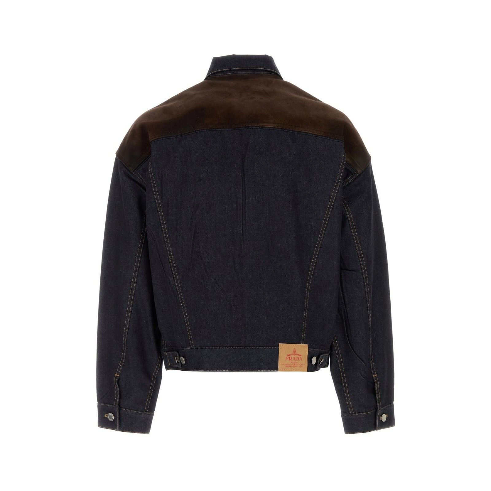 Prada PRADA Dark Blue Denim Jacket New & Authentic (Men's size:L;) Size US L / EU 52-54 / 3 - 2 Thumbnail