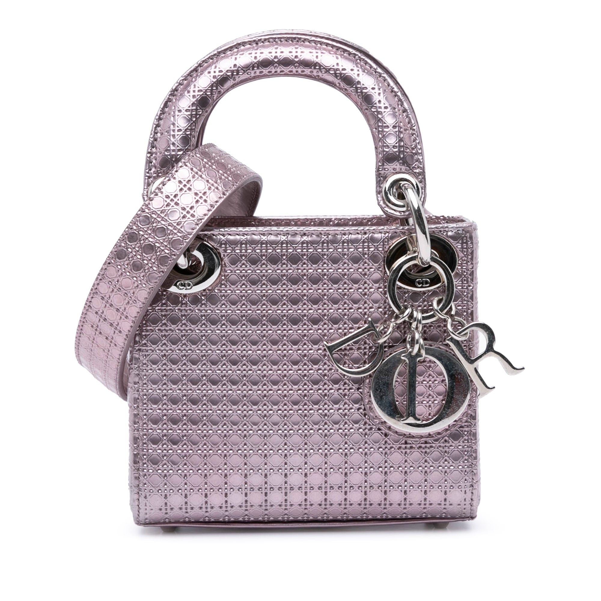 Dior Dior Micro Patent Microcannage Lady Dior Purple Size ONE SIZE - 1 Thumbnail