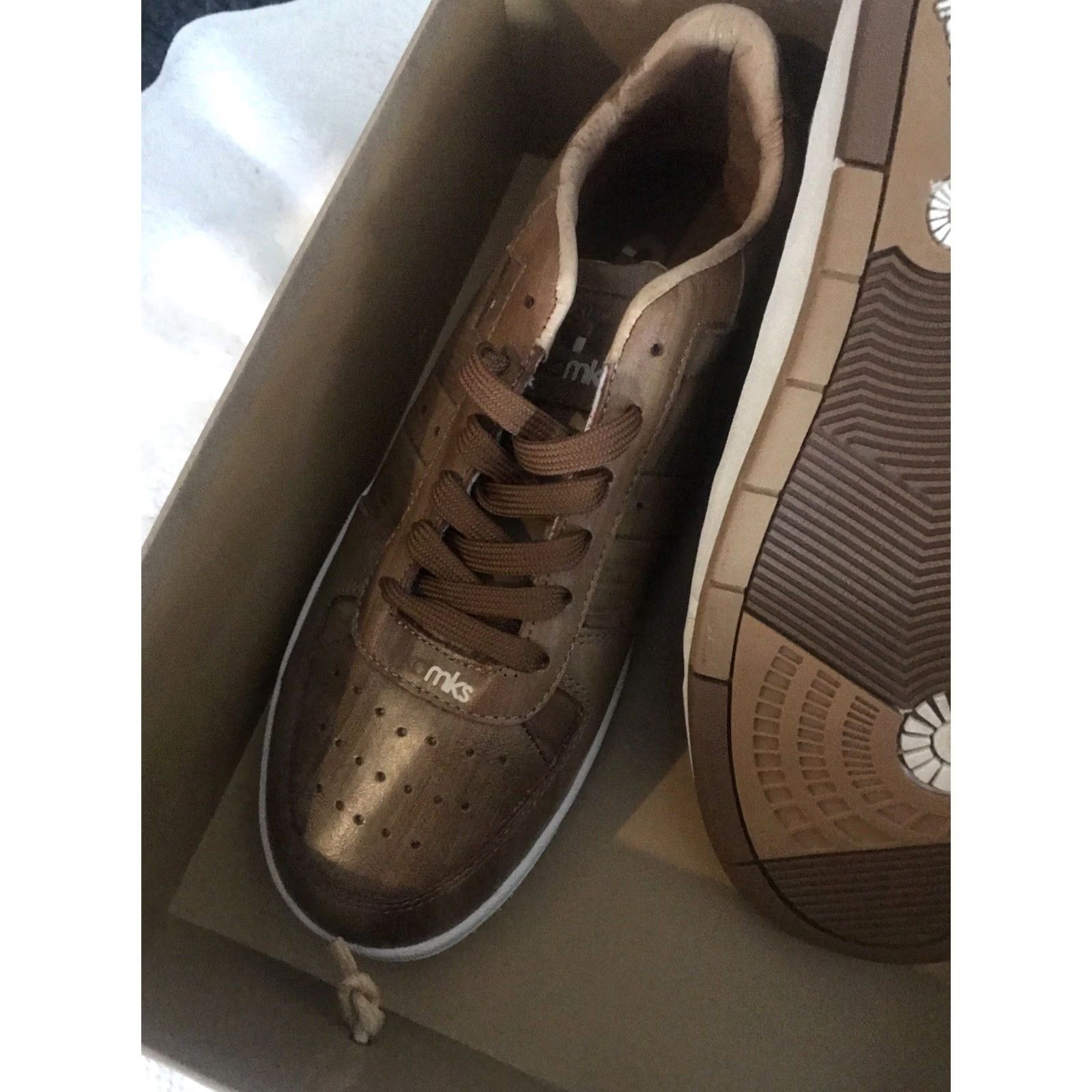 Akademiks VINTAGE Akademiks Brown Leather Sneakers 7.5 Hip Hop Mens Adults Leather Sneaker Brown Hip Hop 90s Size US 8 / EU 41 - 3 Thumbnail