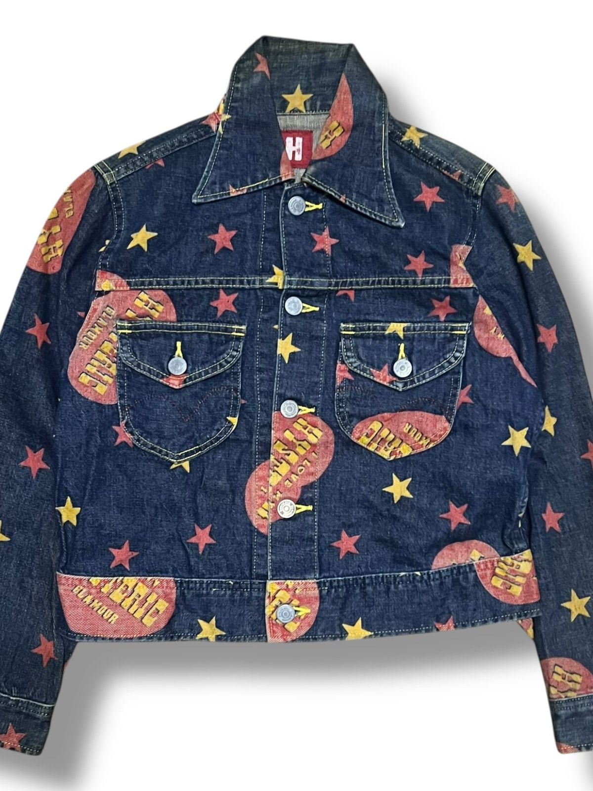 Hysteric Glamour Hysteric Glamour All-Over Print Denim Jacket Size US XXS / EU 40 - 2 Thumbnail