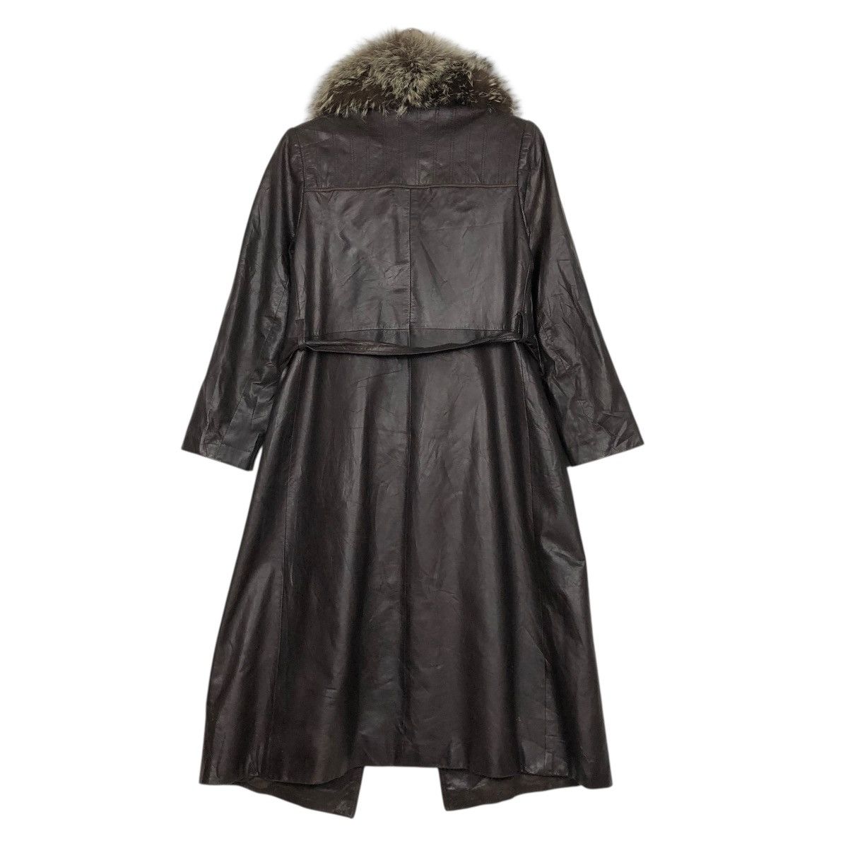Vintage 🔥VINTAGE LEATHER LONG JACKET MINK FUR COLLAR LEATHACK JAPAN Size M / US 6-8 / IT 42-44 - 11 Thumbnail