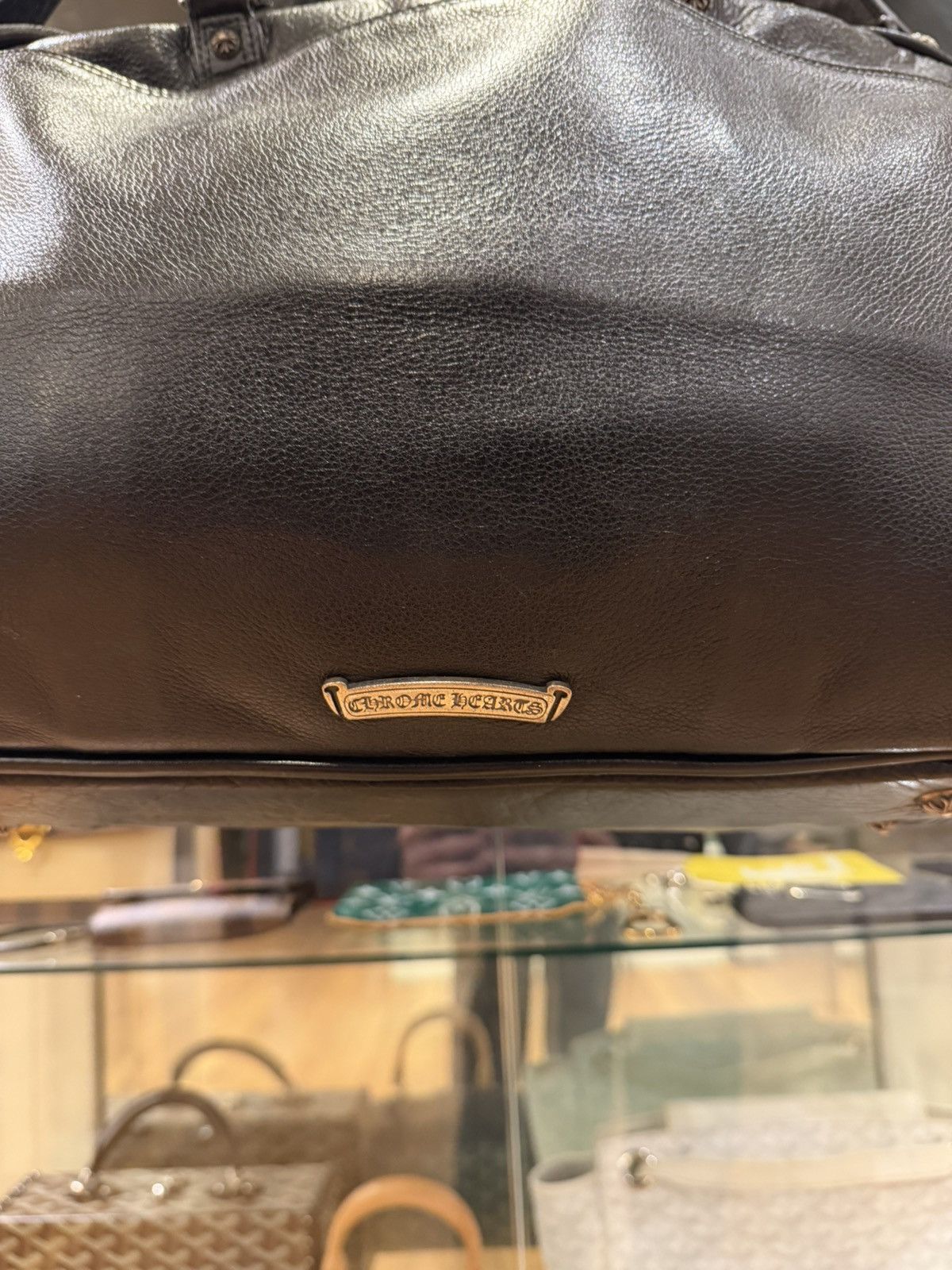Chrome Hearts Chrome Hearts Black Leather Messenger Laptop Bag Size ONE SIZE - 14 Thumbnail