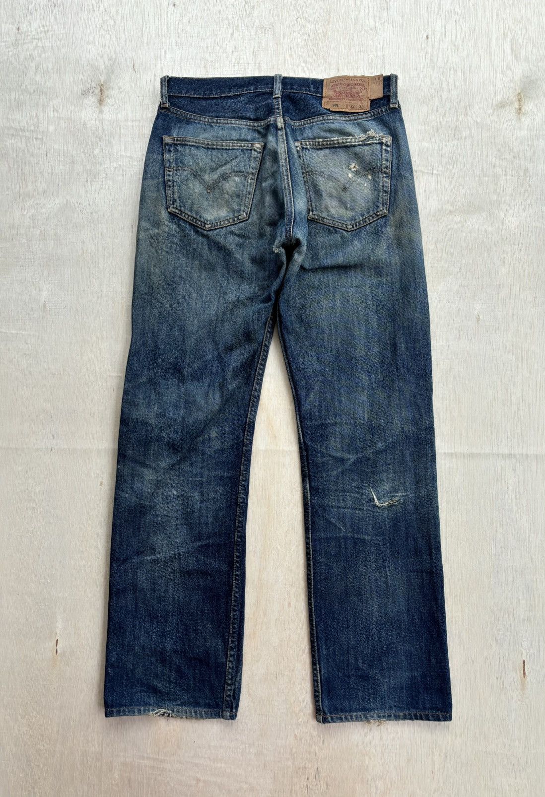 Japanese Brand × Levi's Vintage Clothing Vintage Levis 501 Distressed Denim Jeans Size US 32 / EU 48 - 2 Thumbnail