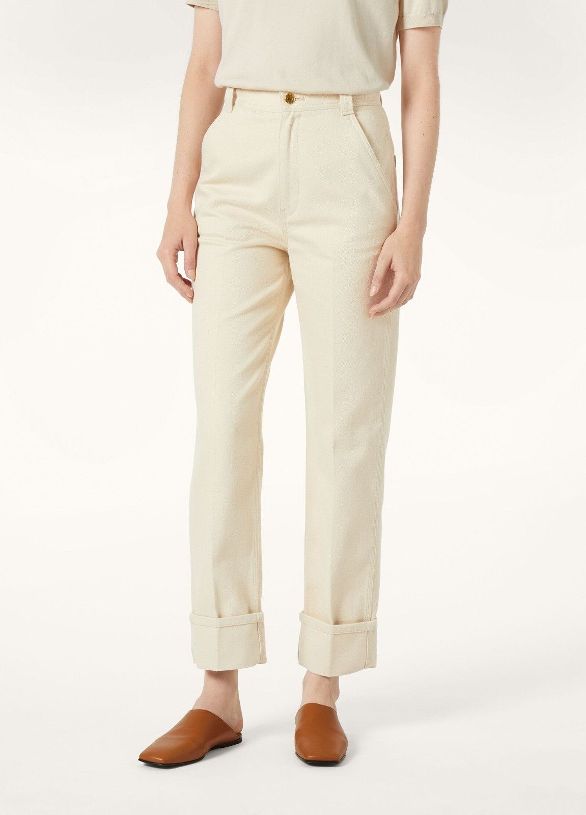 Loro Piana o1srvl11e0526 FAP2848 Garey Jeans in Beige Size 24" / US 00 / IT 34 - 6 Thumbnail
