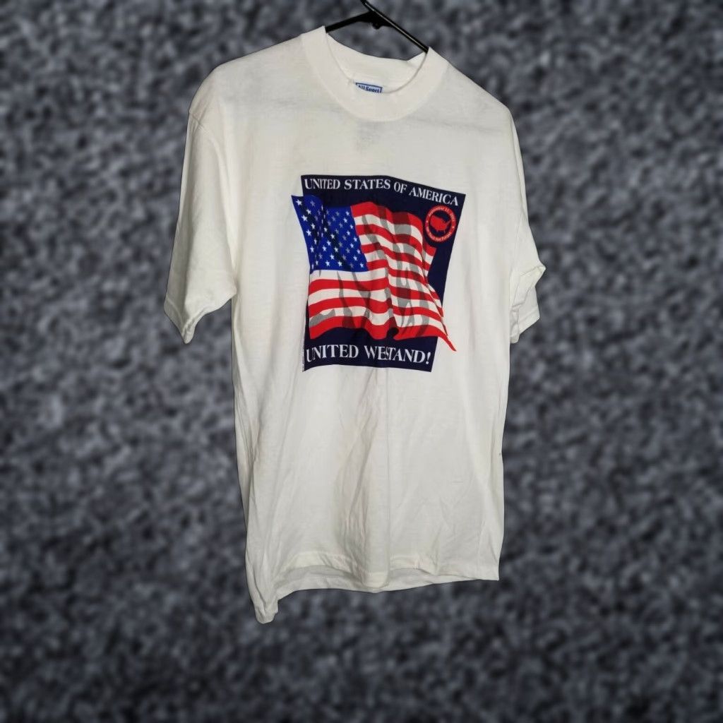 Vintage VINTAGE AllSport 9/11 Graphic T-Shirt Mens M Short Sleeve White 2001 We Will Never Forget 2000s Size US M / EU 48-50 / 2 - 1 Thumbnail