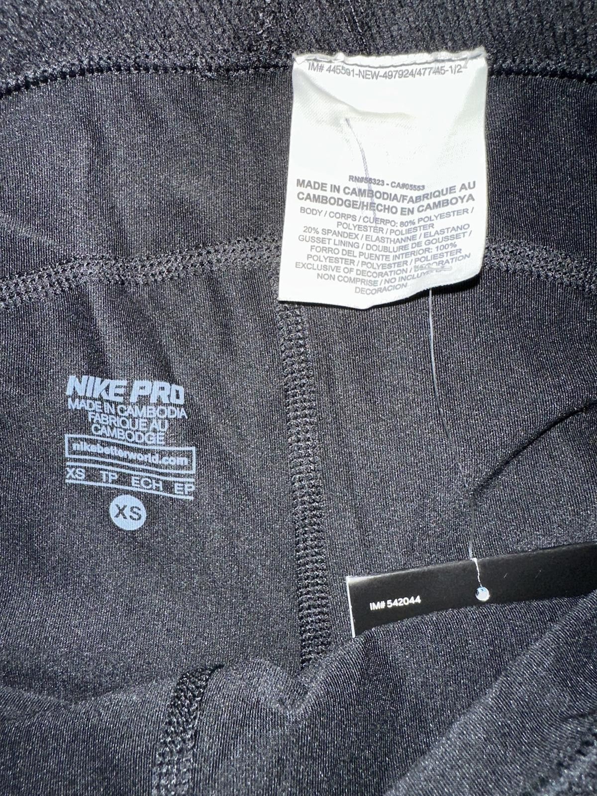 Nike Nike Women’s Pro 7" Compression Black Shorts Size 26" / US 2 / IT 38 - 4 Thumbnail