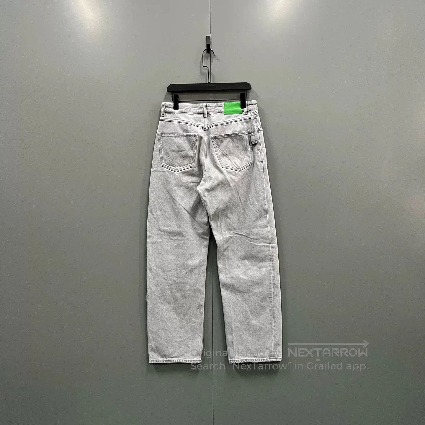 Bottega Veneta Bottega Veneta Gray Logo Patch Denim Pants. Size US 36 / EU 52 - 2 Thumbnail