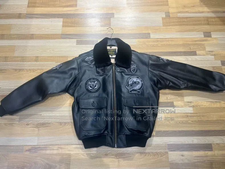 Schott G1 imported sheepskin American flying leather flight suit Size US XL / EU 56 / 4 - 1 Thumbnail