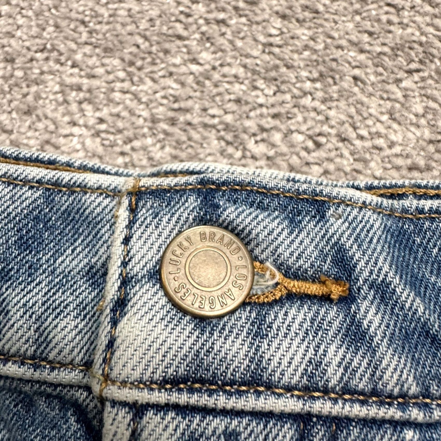 Lucky Brand Lucky Brand Drew Mom High Rise Taper Distressed Button Fly Denim Jeans Womens 10 Blue 90s City Classic Streetwear Mens Size 32" / US 10 / IT 46 - 4 Thumbnail