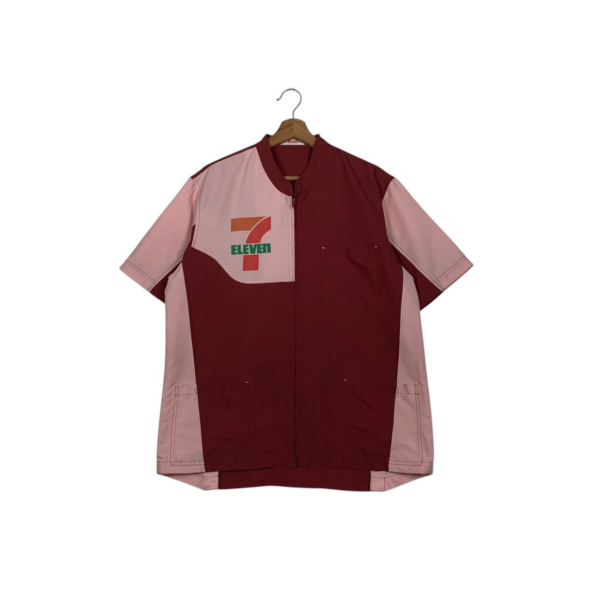 Japanese Brand 7-ELEVEN Short Sleeve Uniform Jacket Work Jacket #2033-C88 Size US L / EU 52-54 / 3 - 1 Thumbnail