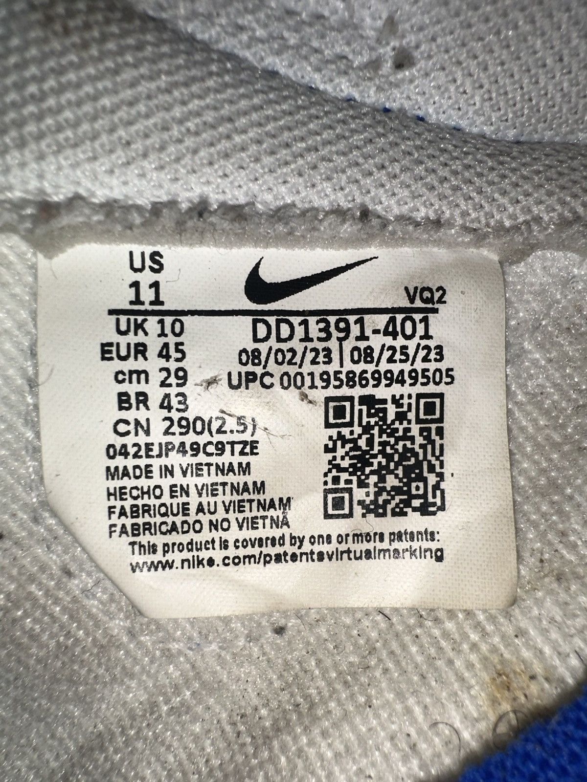 Nike Nike Dunk Low Retro “Racer Blue” Size US 11 / EU 44 - 9 Thumbnail
