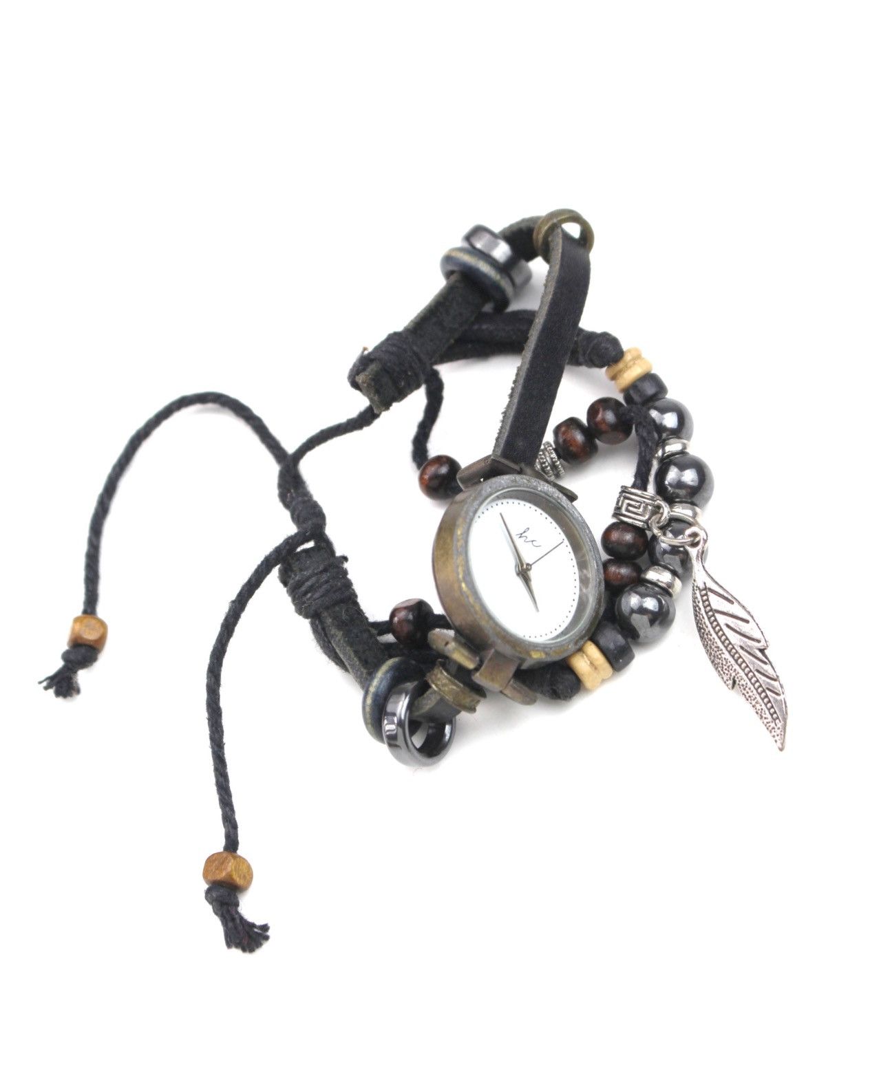 Hysteric Glamour 2000S HIPPIE CHIC BOHO BRACELET WATCH FEATHER & BEADED WRAP Size ONE SIZE - 3 Thumbnail