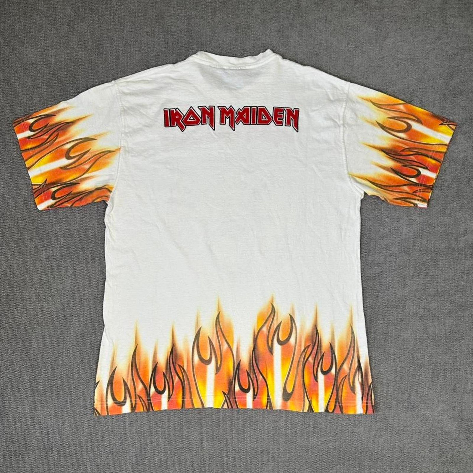 Other Y2K Iron Maiden AOP Flames T-shirt Size US L / EU 52-54 / 3 - 3 Thumbnail