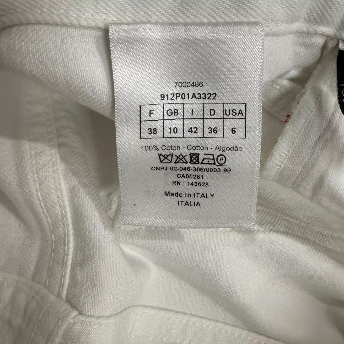 Dior Dior white webbing cuffed jeans 38 99 New Size 27" / US 4 / IT 40 - 4 Thumbnail