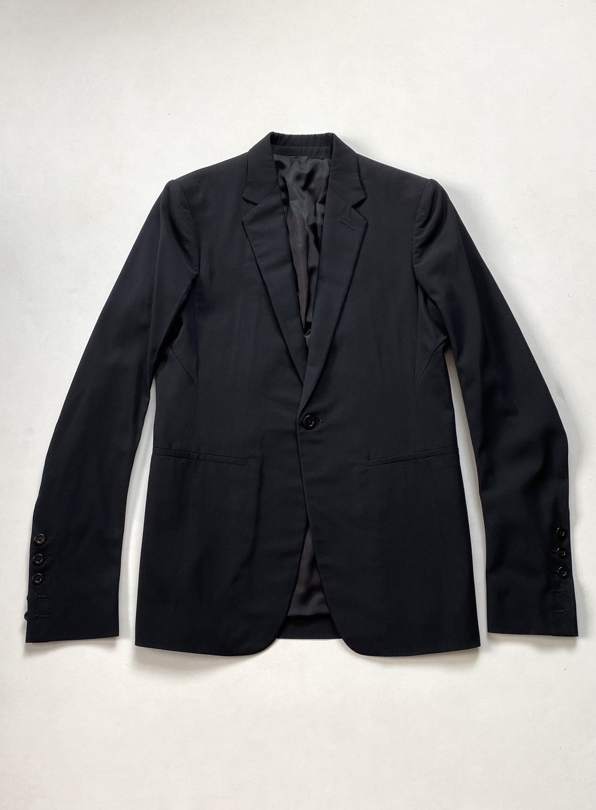 Rick Owens 🔥Rick Owens Soft Wool Single Button Tailored Jacket Black Size US M / EU 48-50 / 2 - 1 Thumbnail