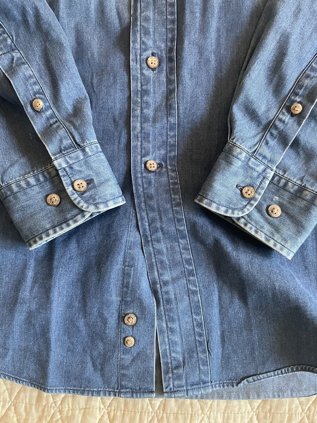 Faconnable × Vintage Denim Button Down Sport Shirt Size US L / EU 52-54 / 3 - 3 Thumbnail