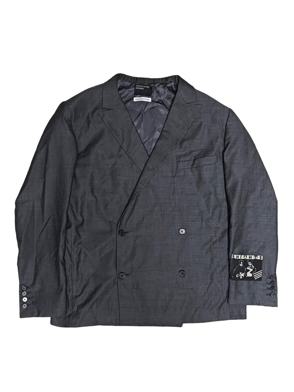 Enfants Riches Deprimes ERD SS22 patch wool blazer jacket Size US L / EU 52-54 / 3 - 1 Thumbnail