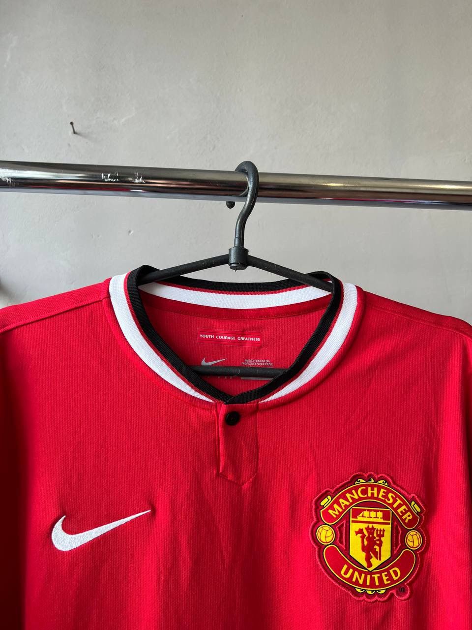 Nike 2014/15 MANCHESTER UNITED HOME SOCCER JERSEY FOOTBALL SHIRT Size US L / EU 52-54 / 3 - 5 Thumbnail