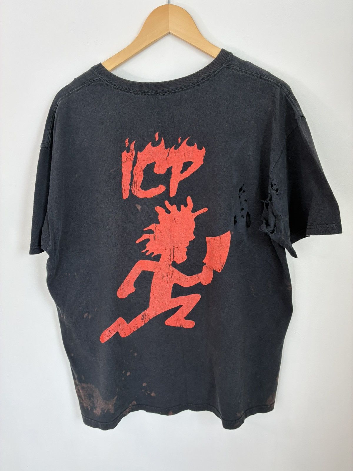 Band Tees FUCK THE WORLD Insane Clown Posse Thrashed Faded Tee Size US XL / EU 56 / 4 - 5 Thumbnail