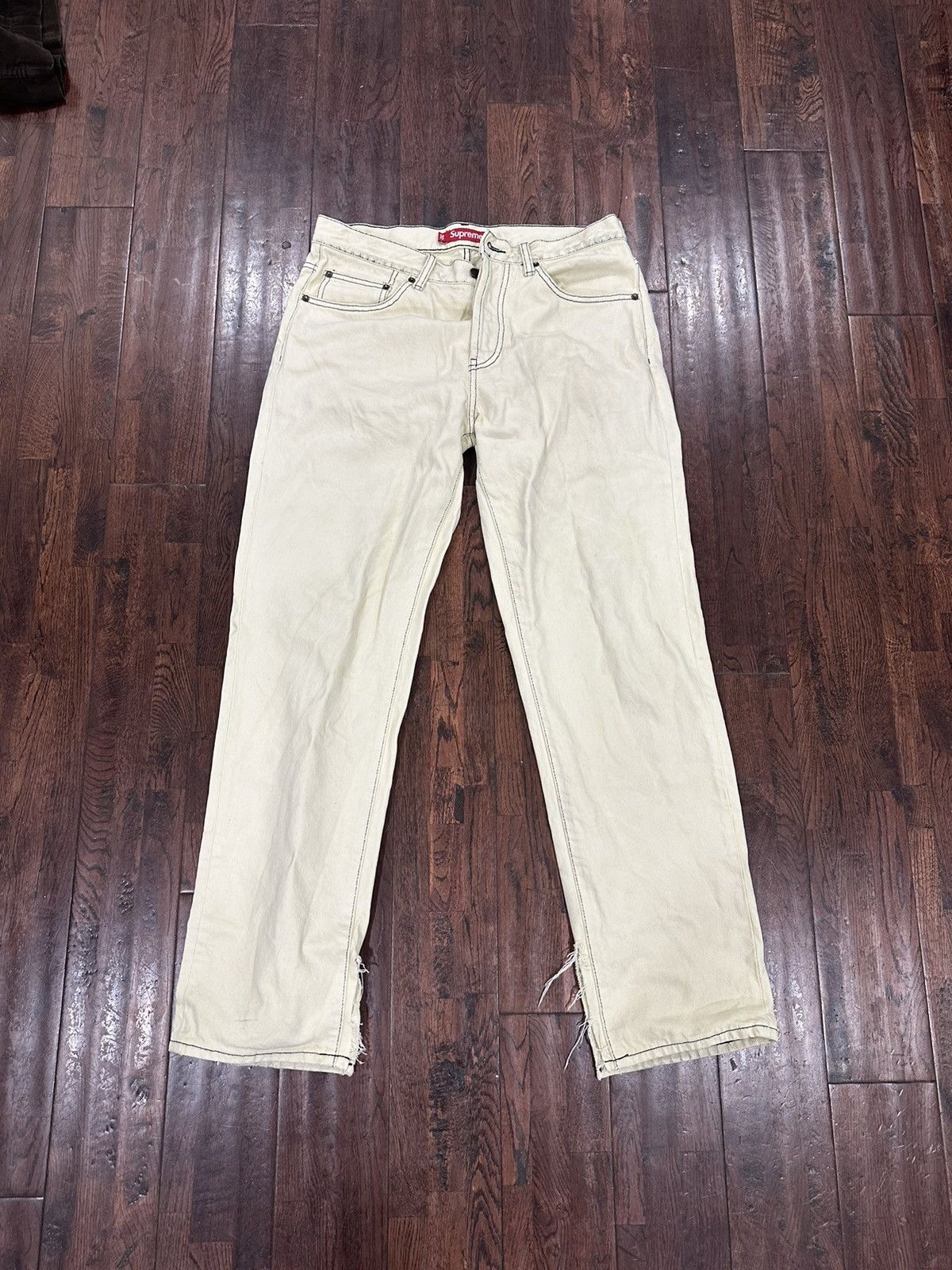 image of Supreme Denim Pants in Yellow, Men's (Size 30)