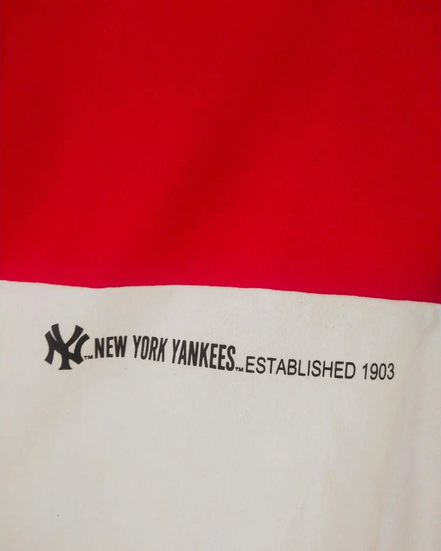 MLB New York Yankees Two Tone White Red Youth Crewneck
