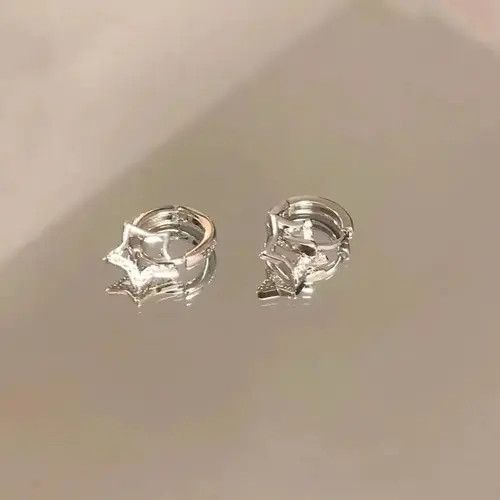 Jewelry × Sterling Silver Crystal Star Earrings Size ONE SIZE - 1 Thumbnail