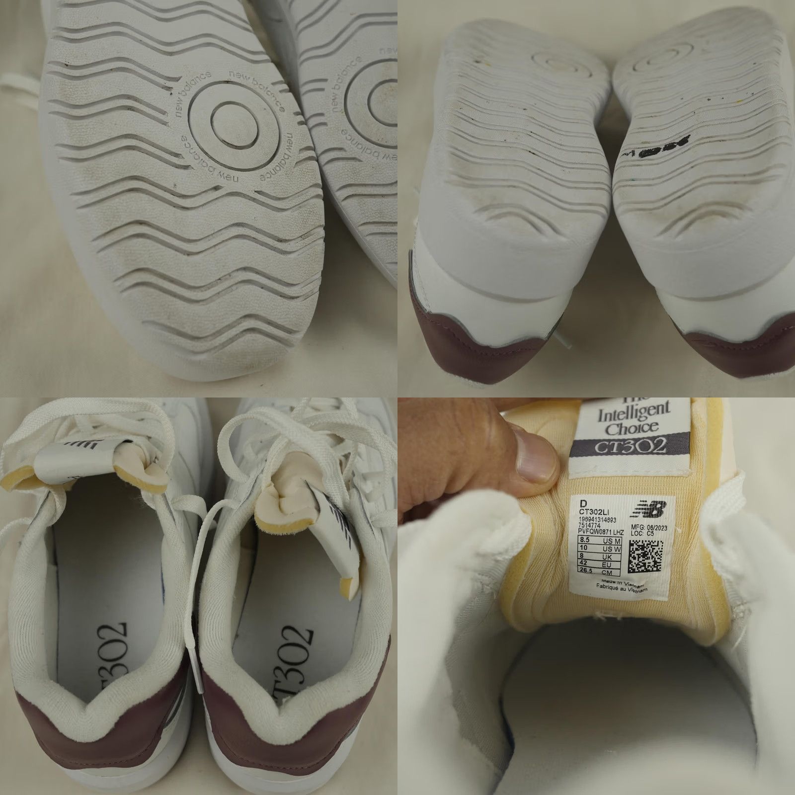 New Balance New Balance CT302 Shoes Mens 8.5 White Burgundy Sneakers Low Top CT302LI Size US M / EU 48-50 / 2 - 8 Thumbnail