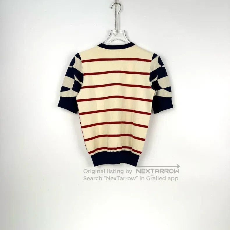 Louis Vuitton Louis Vuitton Red, blue and white stripes full logo mulber Size M / US 6-8 / IT 42-44 - 4 Thumbnail