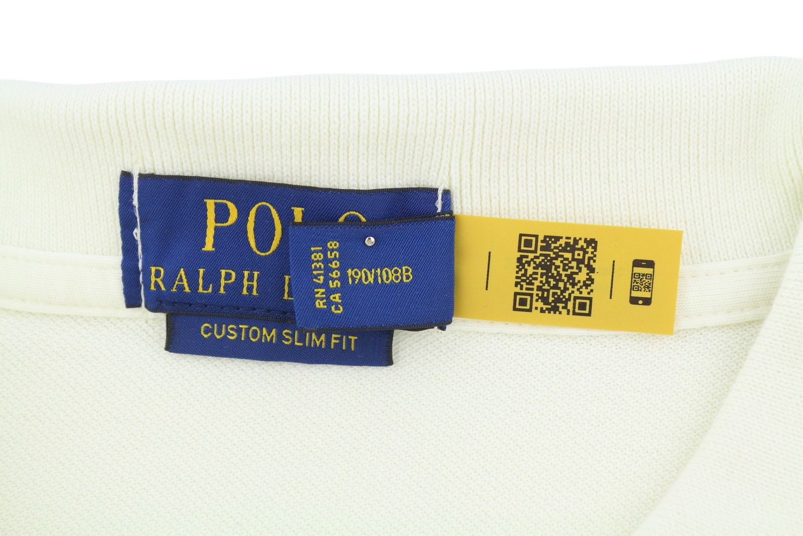 Ralph Lauren CUSTOM SLIM FIT 2XL Cream Embroidered Logo 87884 Size US XXL / EU 58 / 5 - 11 Thumbnail