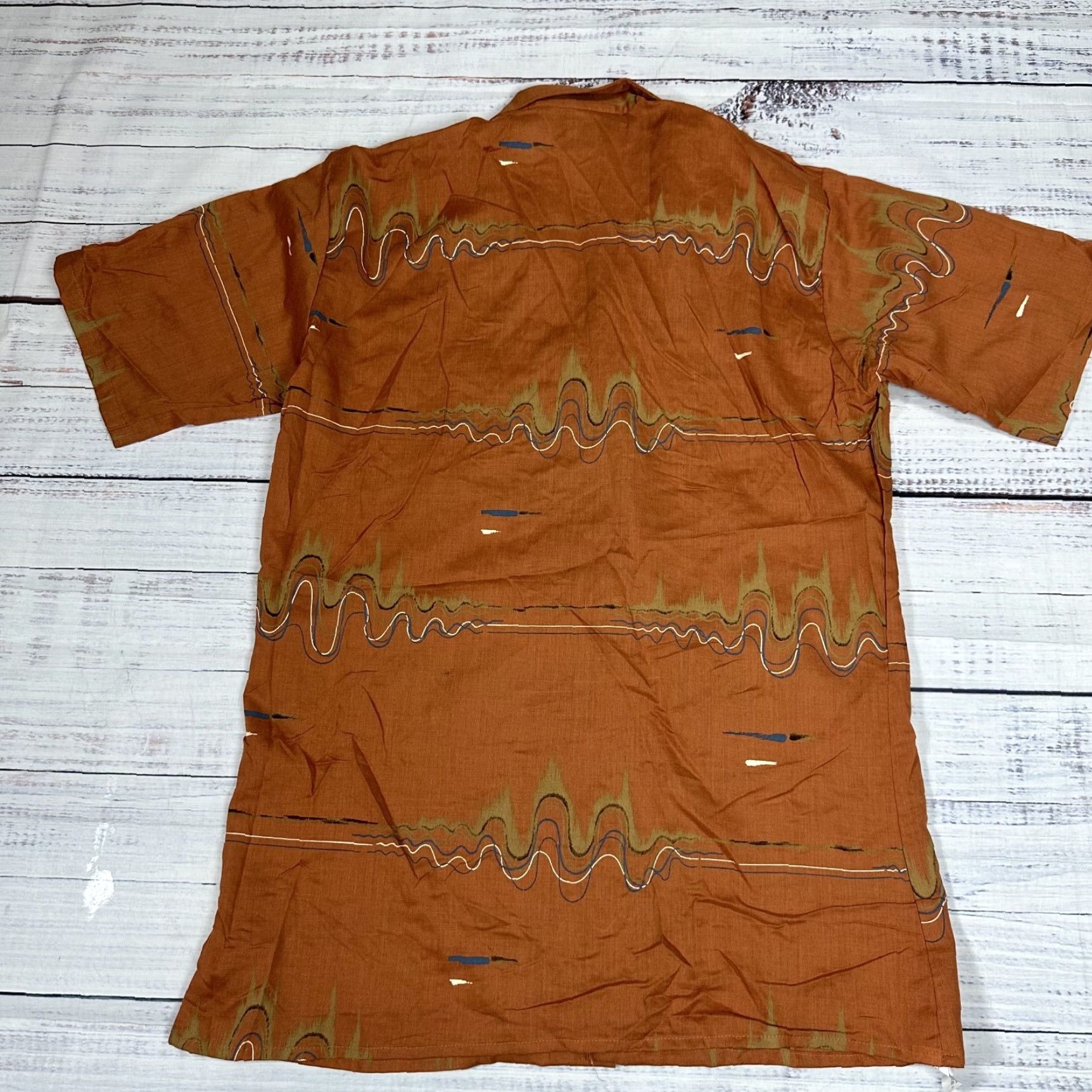 Baracuta VINTAGE Baracuta Women's Orange Shirt Short Sleeve Front Pocket Casual Sz M Size M / US 6-8 / IT 42-44 - 3 Thumbnail