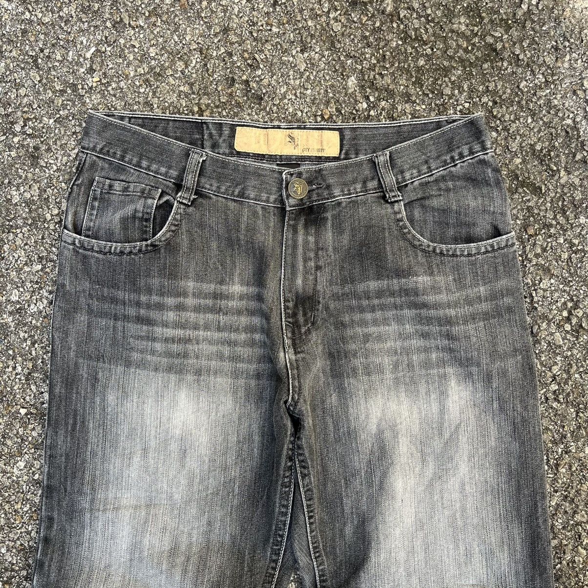 Southpole Y2K Southpole Baggy Faded Balck Jeans Flare Wide Leg Denim Size US 36 / EU 52 - 3 Thumbnail