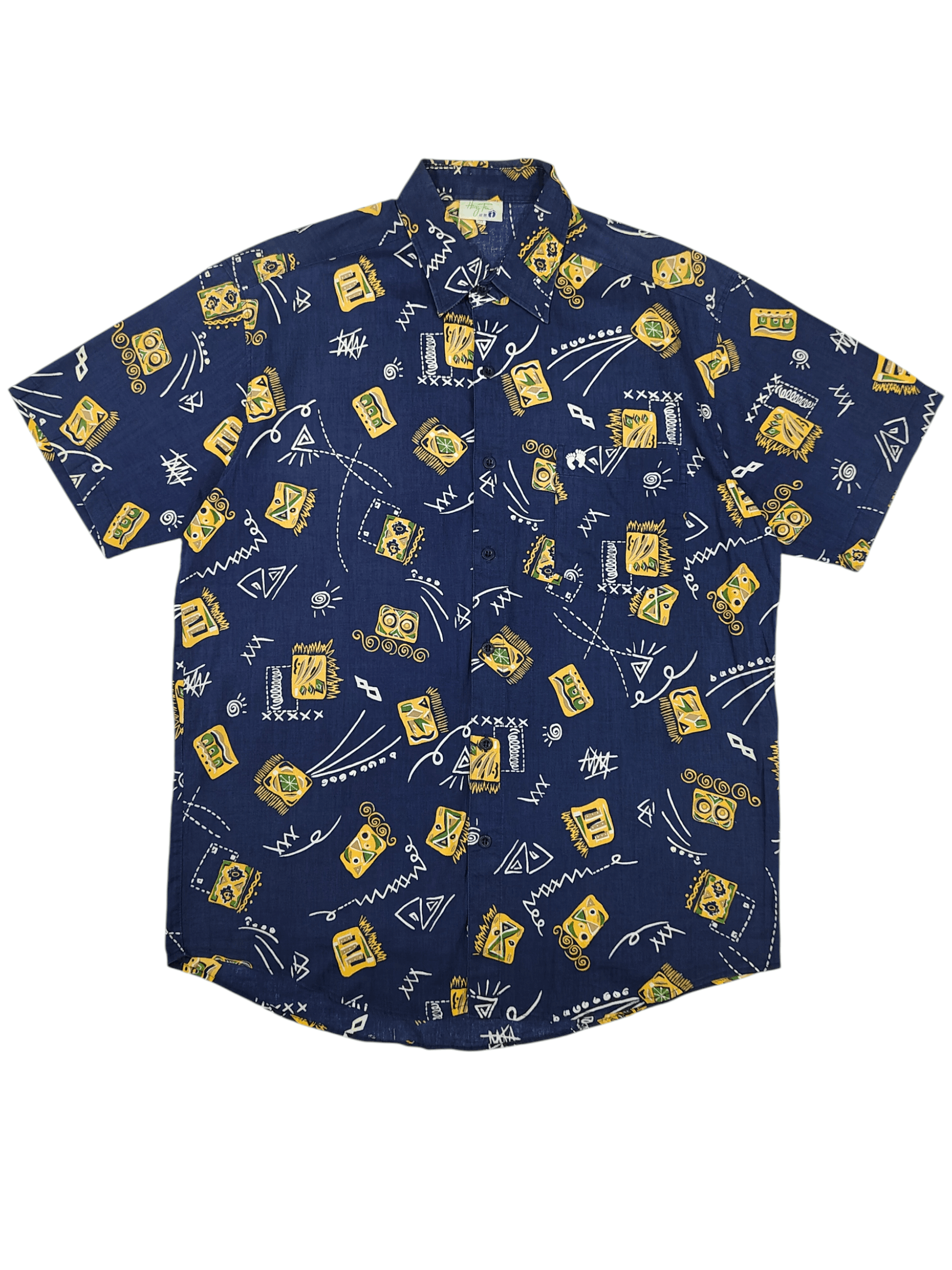 Hang Ten 💥Vtg Hangten Abstract Pop Art Graphic Short Shirt Size US M / EU 48-50 / 2 - 1 Thumbnail
