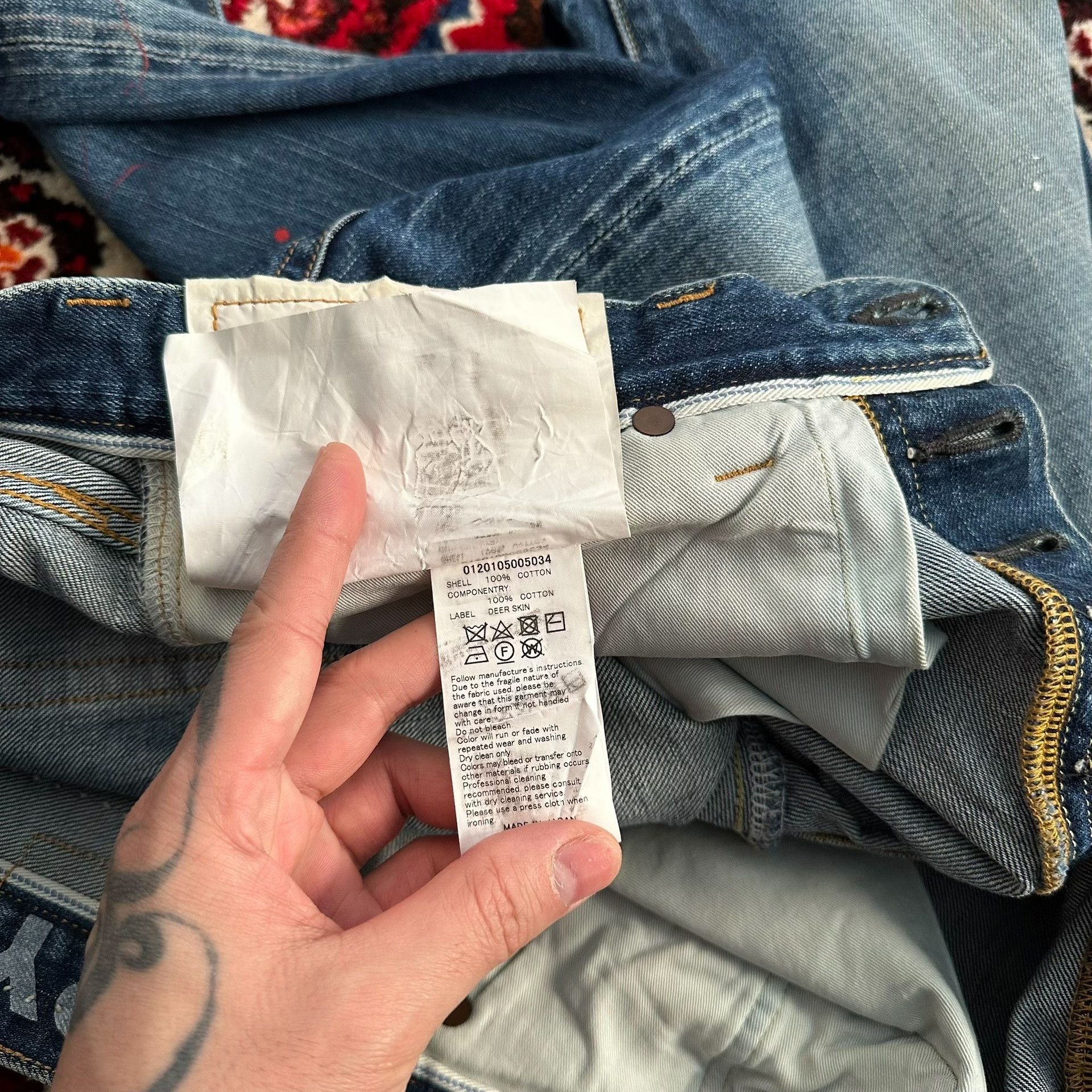 Visvim VISVIM 20SS DRY10 Splash Ink Jeans Size US 26 / EU 42 - 9 Thumbnail