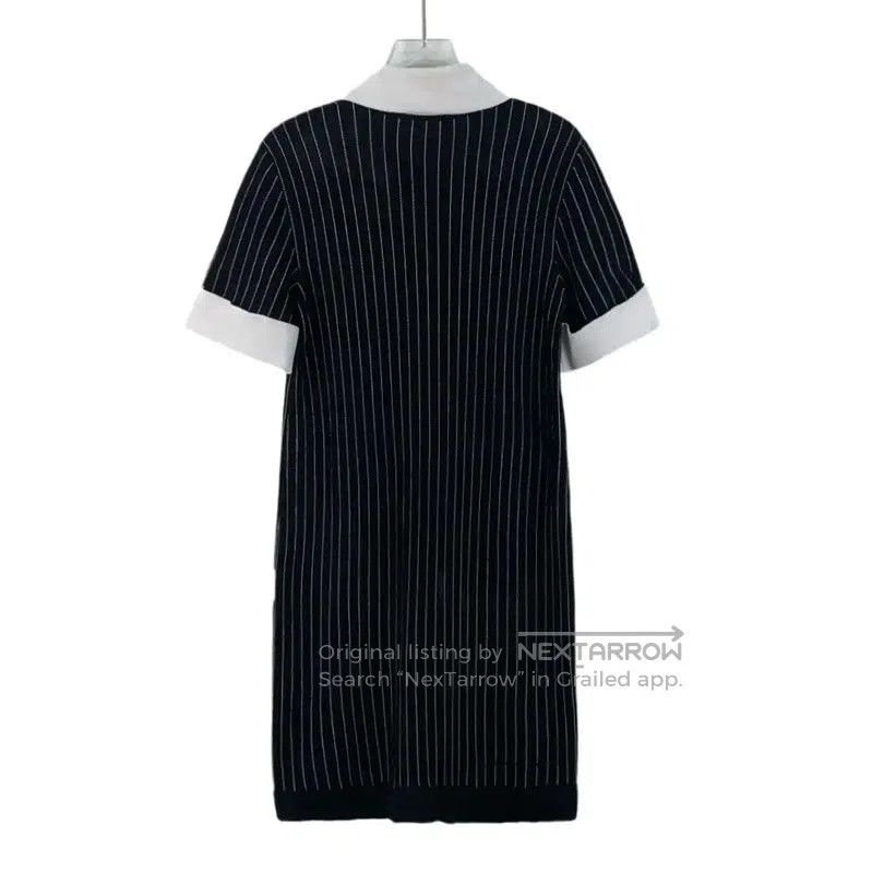 Chanel Chanel Black Cotton Dress with White Accents . Size S / US 4 / IT 40 - 2 Thumbnail