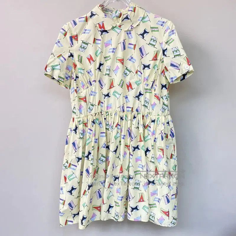 Miu Miu Miu Miu Yellow Cotton Women’s Dress . Size S / US 4 / IT 40 - 1 Thumbnail