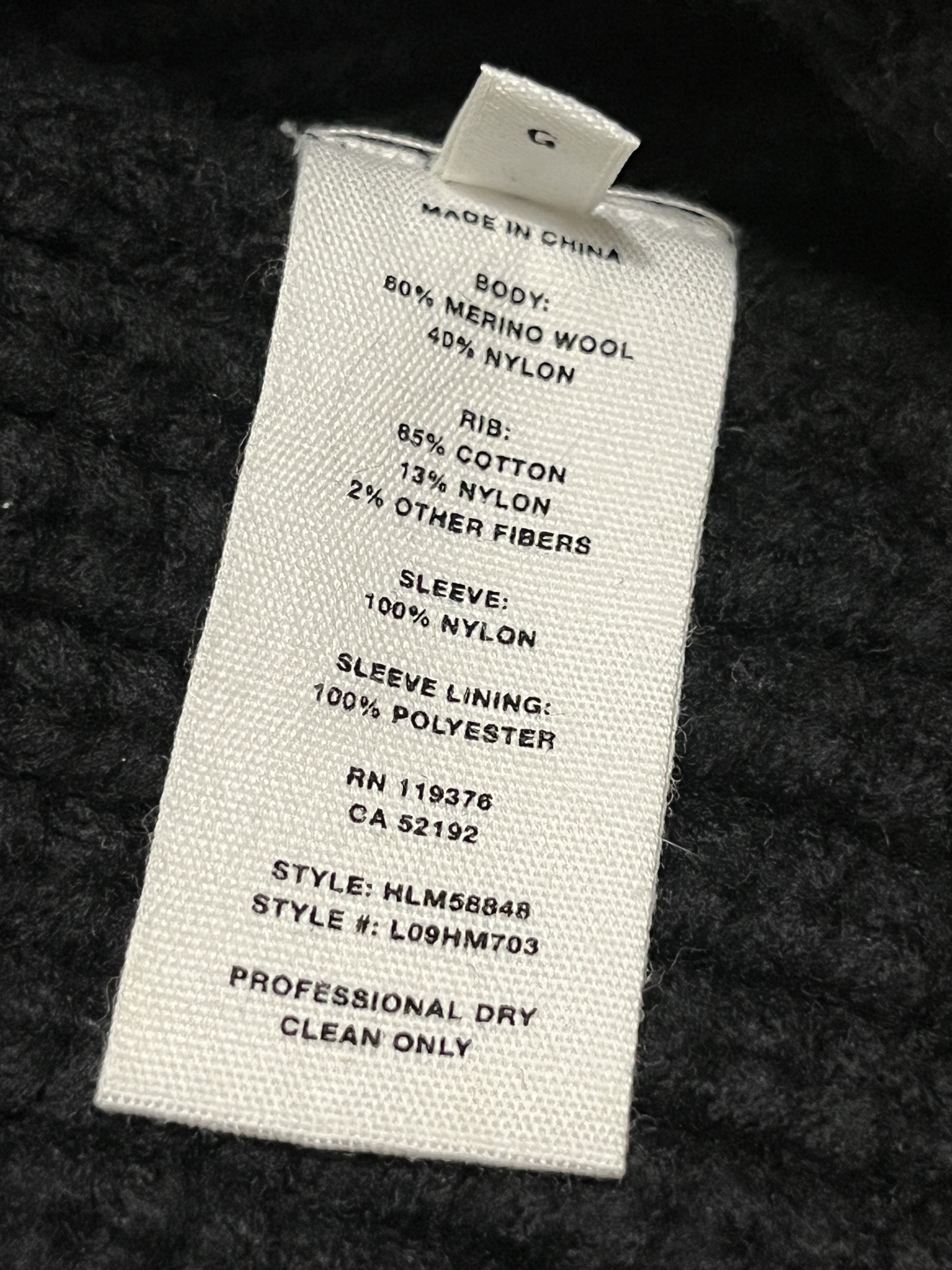 Helmut Lang Helmut Lang Black Nylon Sleeve Knit Merino Sweater Size US L / EU 52-54 / 3 - 6 Thumbnail
