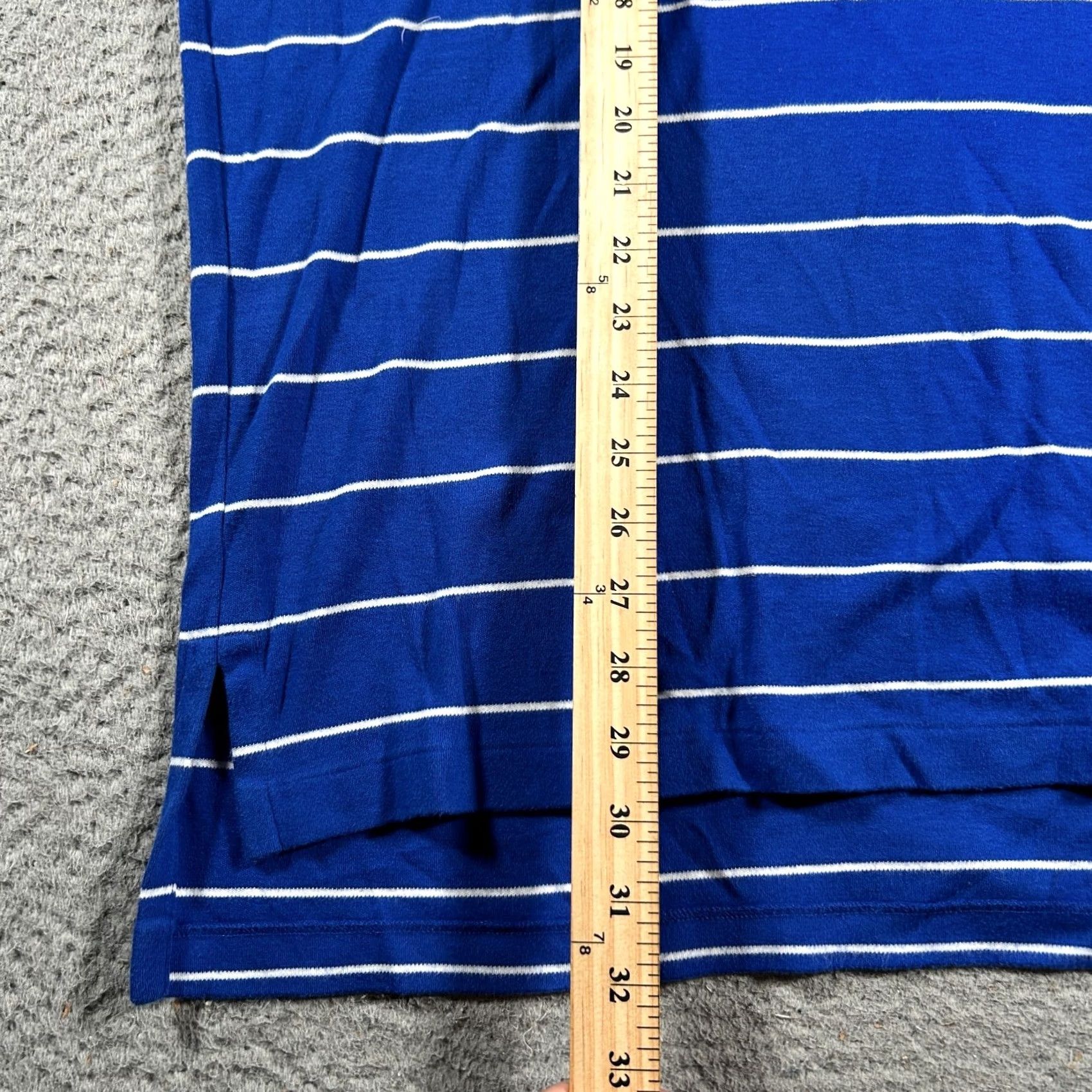 Polo Ralph Lauren Polo Ralph Lauren Polo Shirt Mens XL Blue Striped Cotton High Low Hem Golf Shirt Short Sleeve Casual Currentsals Size US XL / EU 56 / 4 - 5 Thumbnail