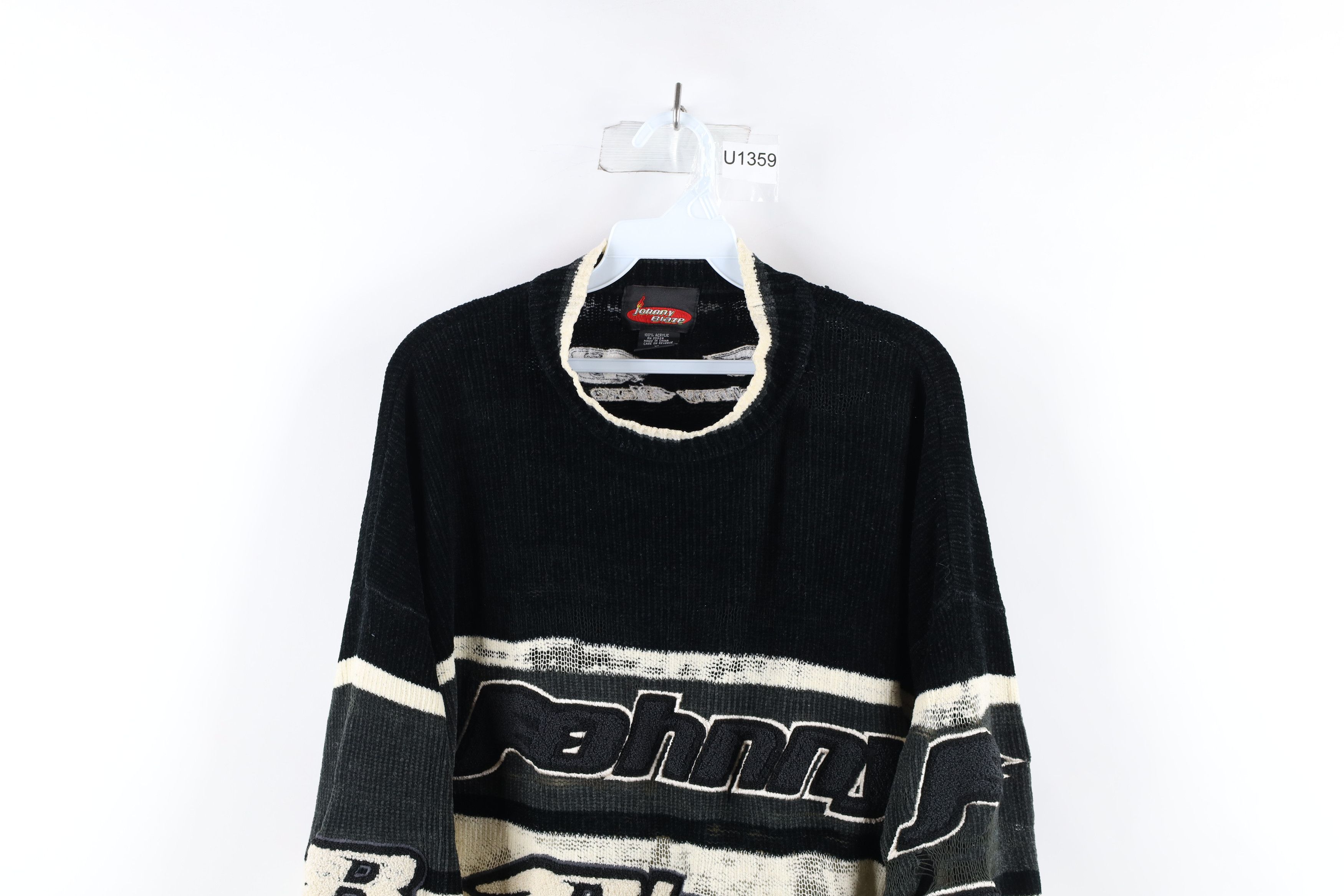 Vintage Vintage 90s Johnny Blaze Man Wu Tang Clan Knit Sweater Size US XL / EU 56 / 4 - 2 Thumbnail