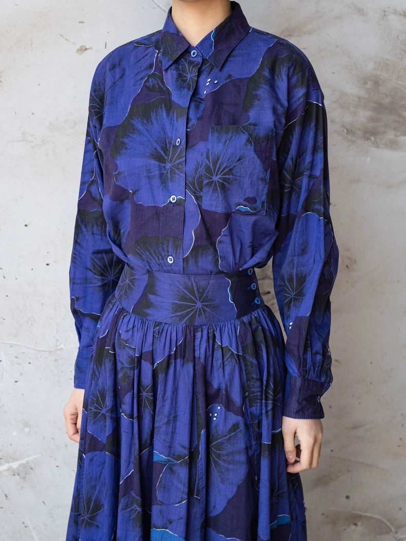 Kenzo KENZO Blue and purple flower set vintage Size M / US 6-8 / IT 42-44 - 5 Thumbnail