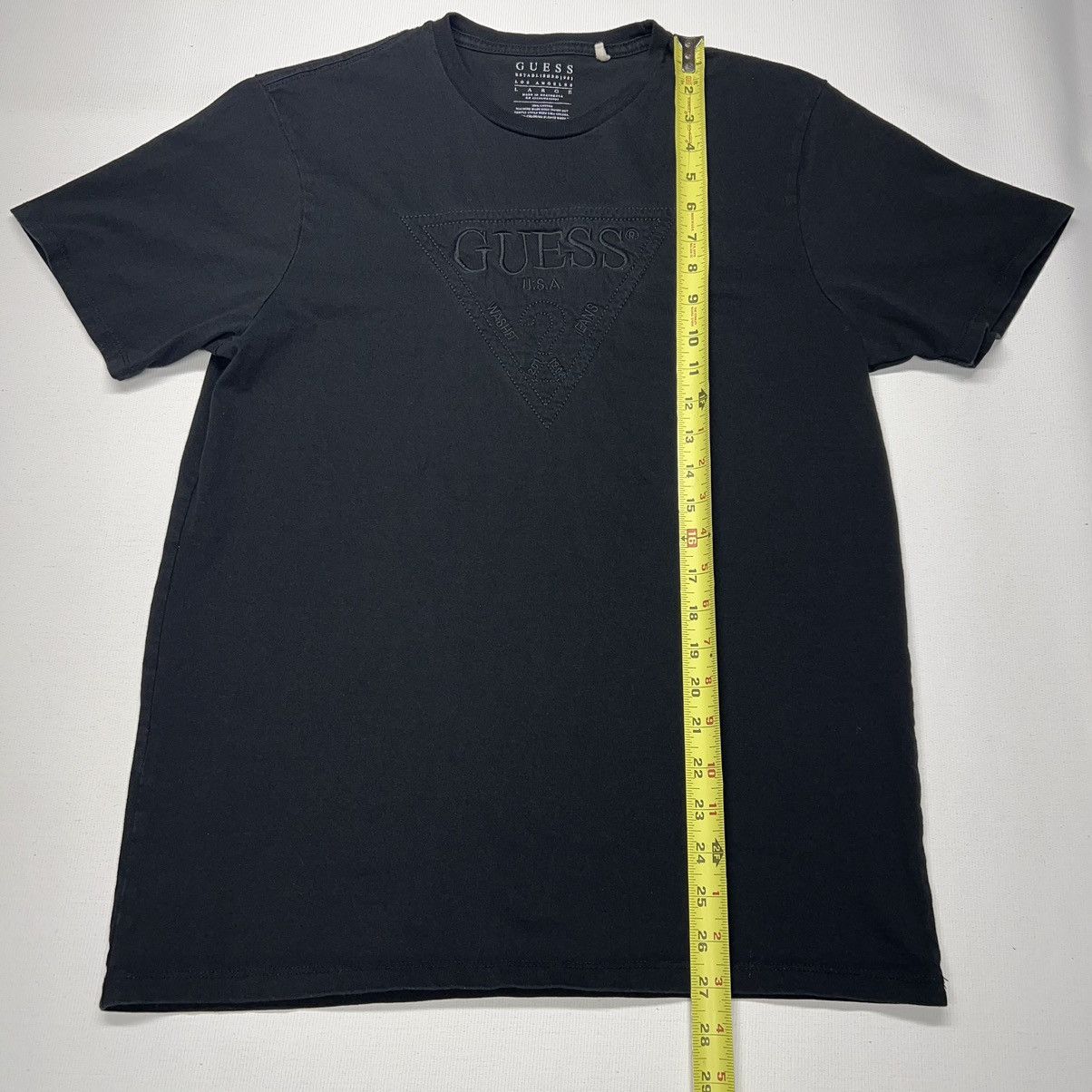 Guess Guess Tee Shirt Black Logo Short Sleeve Embroidered Patch Size US L / EU 52-54 / 3 - 6 Thumbnail