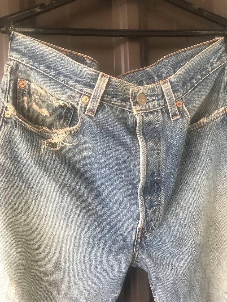 Kapital Vintage 90s Levis 501 #553 Ripped Distressed Jeans Size US 31 - 5 Thumbnail