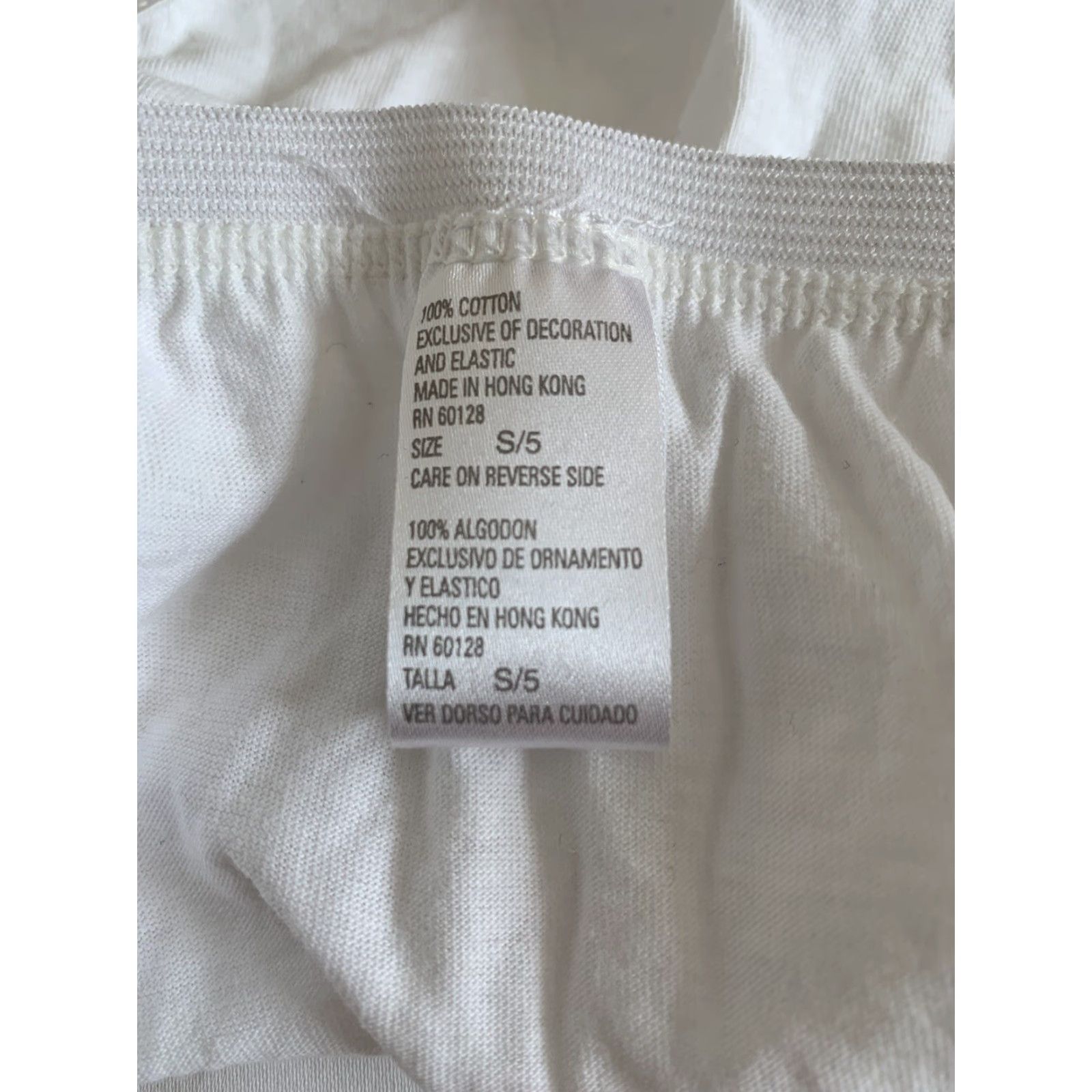 Vintage VINTAGE White Bikini Underwear NWT NOS Womens S/5 00s Deadstock Bikini Panties Regular Size 5 White Size 28" / US 6 / IT 42 - 3 Thumbnail