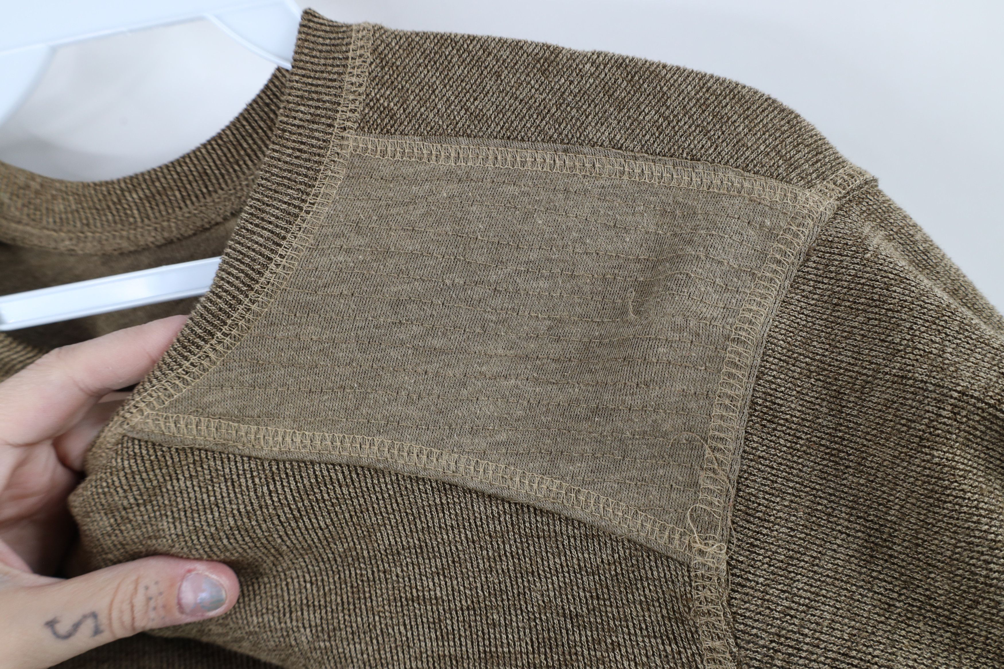 Vintage Vintage 90s Streetwear Ribbed Knit Long Sleeve T-Shirt Size US M / EU 48-50 / 2 - 9 Thumbnail
