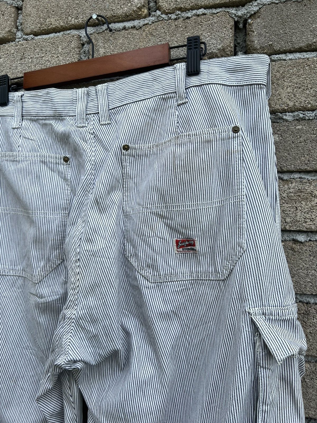 Japanese Brand Dogman Hickory Stripe Workwear Pants Waist 36" Size US 36 / EU 52 - 9 Thumbnail