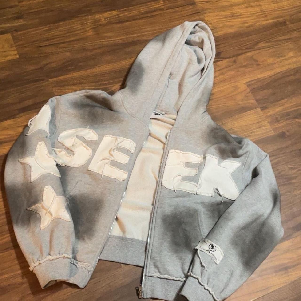 Other Distressed "SEEK" Zip-Up Hoodie Size US S / EU 44-46 / 1 - 1 Thumbnail
