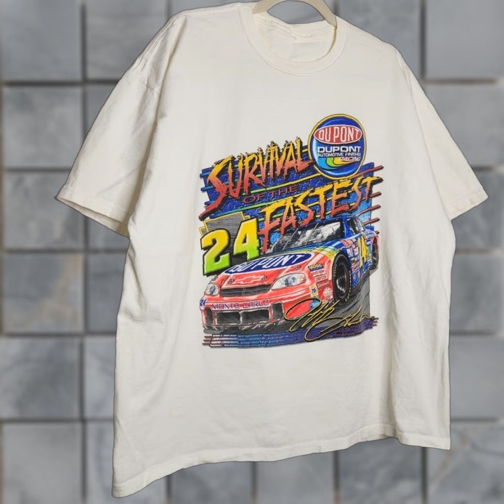 NASCAR VINTAGE Jeff Gordon Double Sided Nascar Racing Dupont 90s White AOP Shirt Unisex Adults 2XL Size US XXL / EU 58 / 5 - 1 Thumbnail