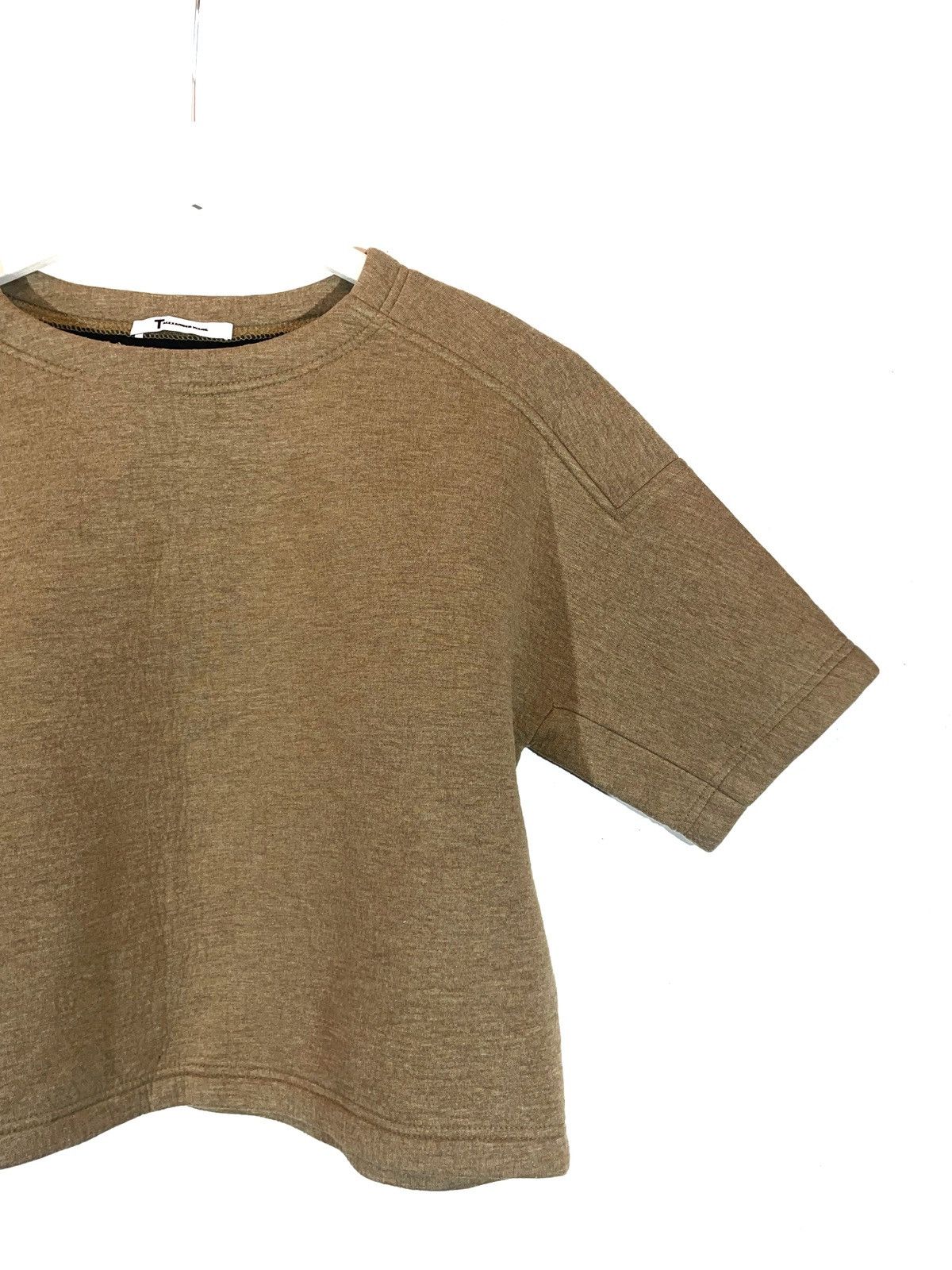 Alexander Wang × Designer Alexander Wang Neoprene T Shirt Women Brown Crop Oversized Size M / US 6-8 / IT 42-44 - 2 Thumbnail