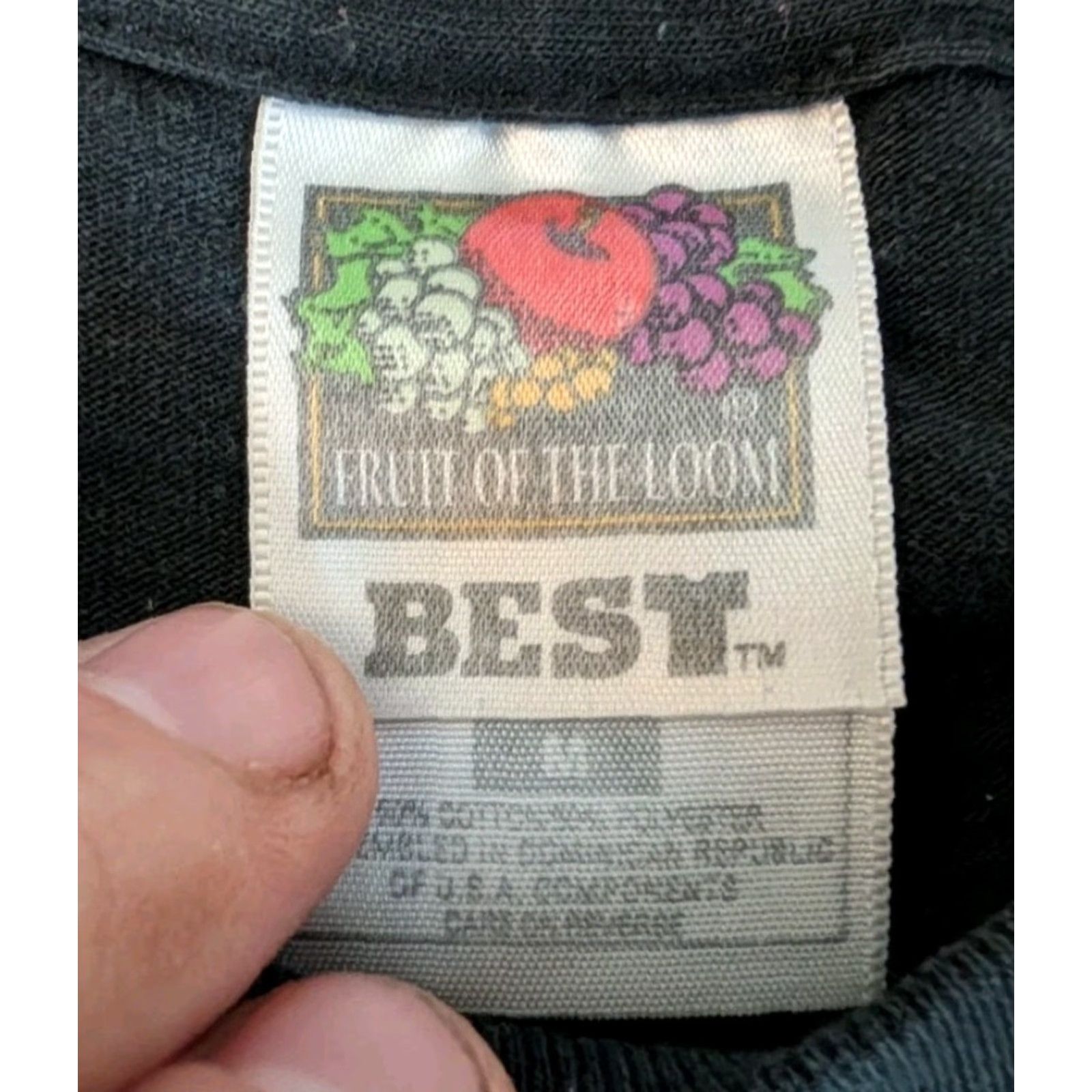 Fruit Of The Loom VINTAGE DARE "To Resist Drugs And Violence" T-Shirt Medium Black 90s Cotton Mens Size US M / EU 48-50 / 2 - 6 Thumbnail