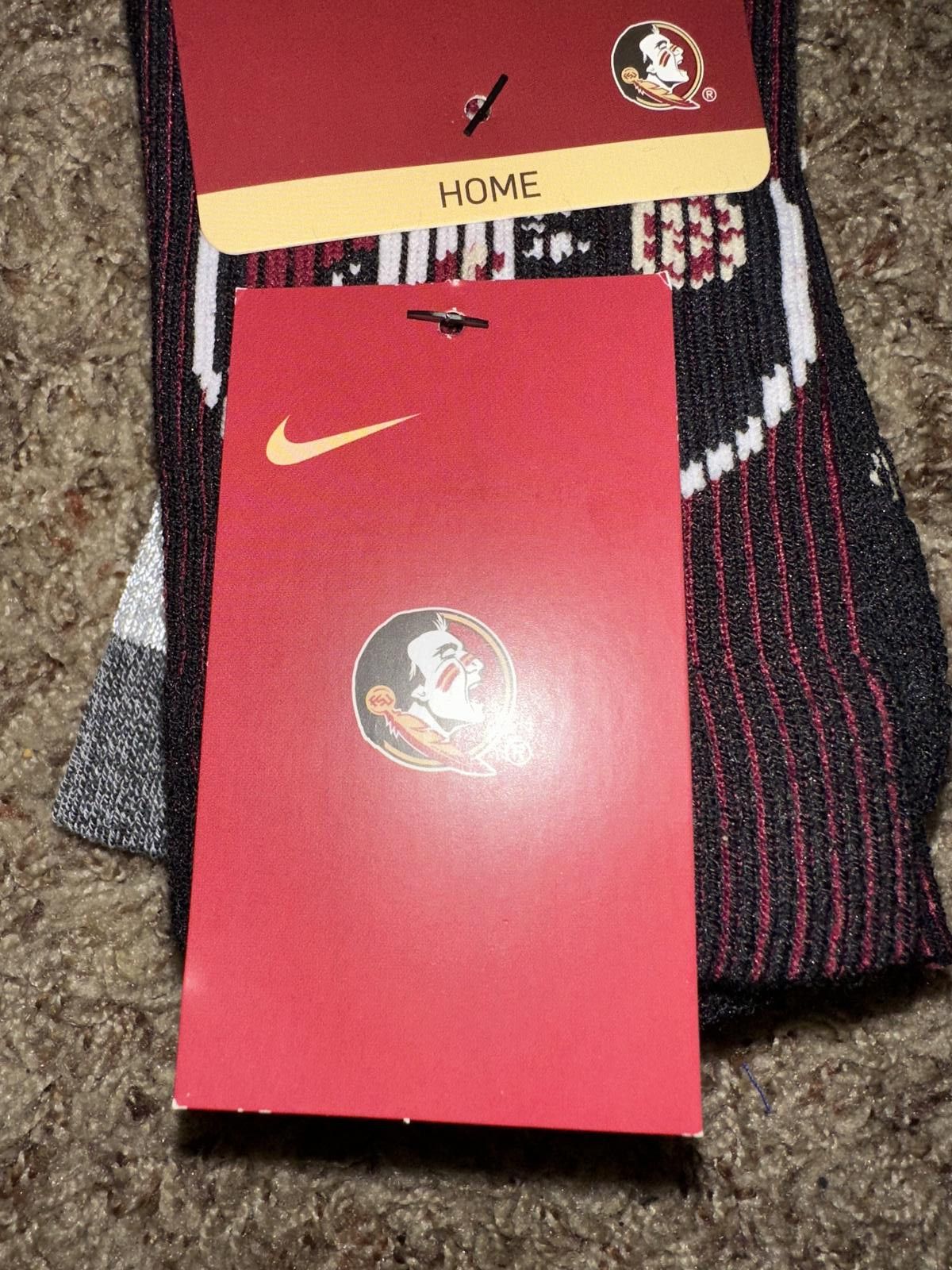 Nike Nike Men's Florida State Seminoles Multiplier 2-Pair Crew Socks Size ONE SIZE - 3 Thumbnail