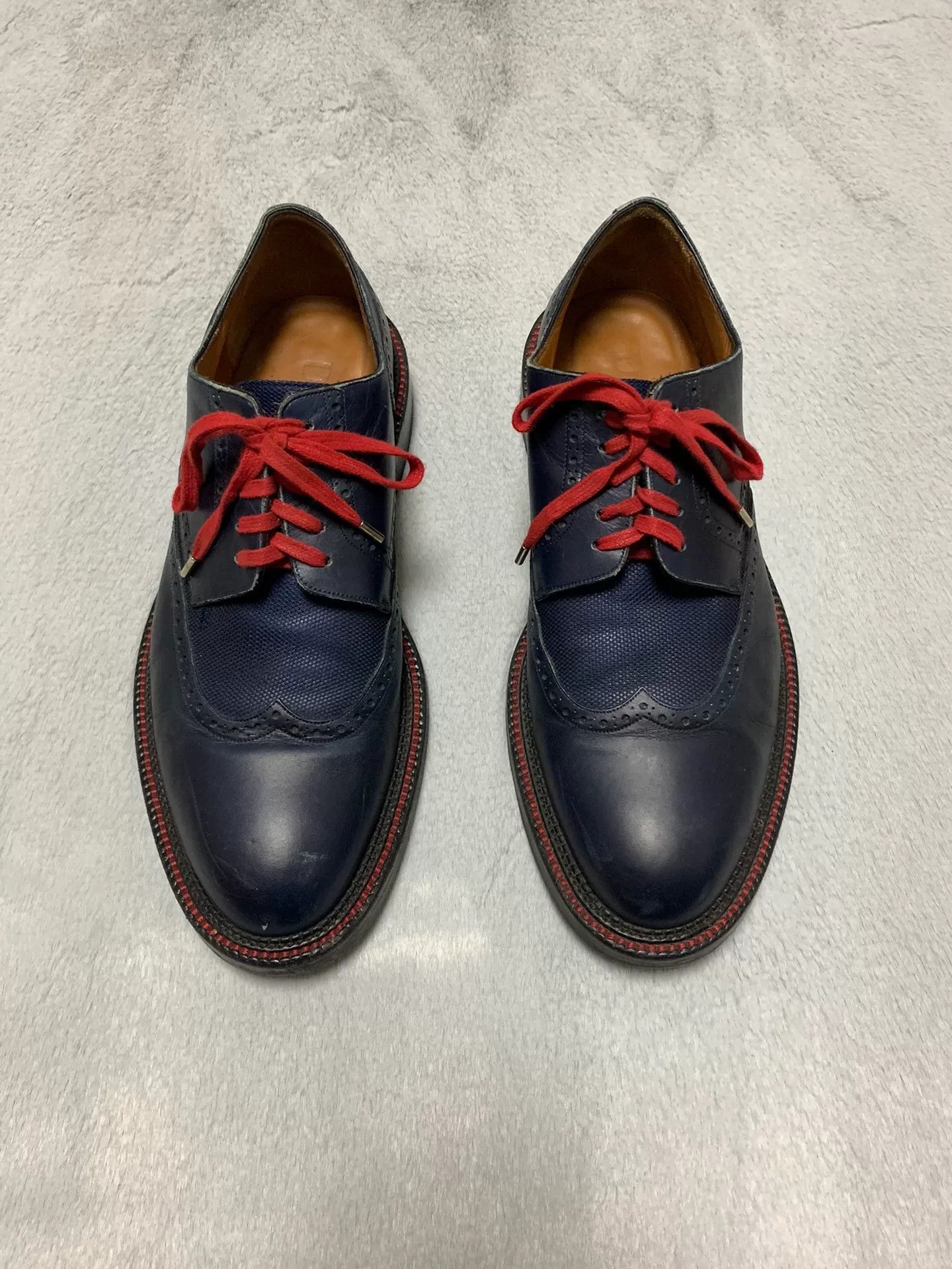 Dior Dior Homme Blue Brogue Leather Shoes Size US 10 / EU 43 - 1 Thumbnail